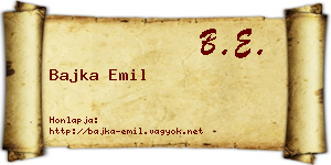 Bajka Emil névjegykártya
